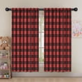 thumbnail image 5 of Blackout Kids Curtains,Red and Black Christmas Plaid Pattern Childrens Insulated Curtains Set Of 2,Bedroom Essentials,Toddler Room Decor 52"x63", 5 of 5