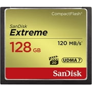 Restored SanDisk 128GB Extreme CompactFlash Memory Card UDMA 7 Speed Up To 120MB/s - SDCFXSB-128G-G46 (Refurbished)