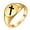 Gold, variant on Cross Rings for Men Women Couples Faith 12mm Classic Size 4 Stainless Steel Black Silver Rose Gold Plated Personalized Simple Jewelry Black Size 10