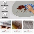 thumbnail image 3 of Posavasos de Cuero sintético, tapetes para Mesa navideños, Antideslizantes, Impermeables, para Interior, Cocina, Comedor, Restaurante (Gris Claro), 3 of 5