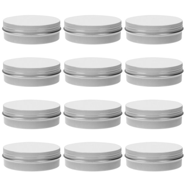 20pcs 100 ml frascos de aluminio con tapa de cosméticos a prueba de fugas Cajas de crema blancas