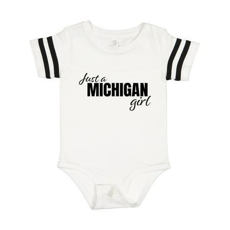 

Inktastic Just a Michigan Born and Raised Gift Baby Girl Bodysuit