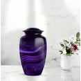 thumbnail image 6 of Purple Urns for Ashes Adult Male/Female - Cremation Burial Urns for Mom - Purple Theme Funeral Urn with Secure Lid - Blue Urn for Ashes Adult Male 6inch, Medium Size with Velvet Bag - 1pcs, 6 of 7