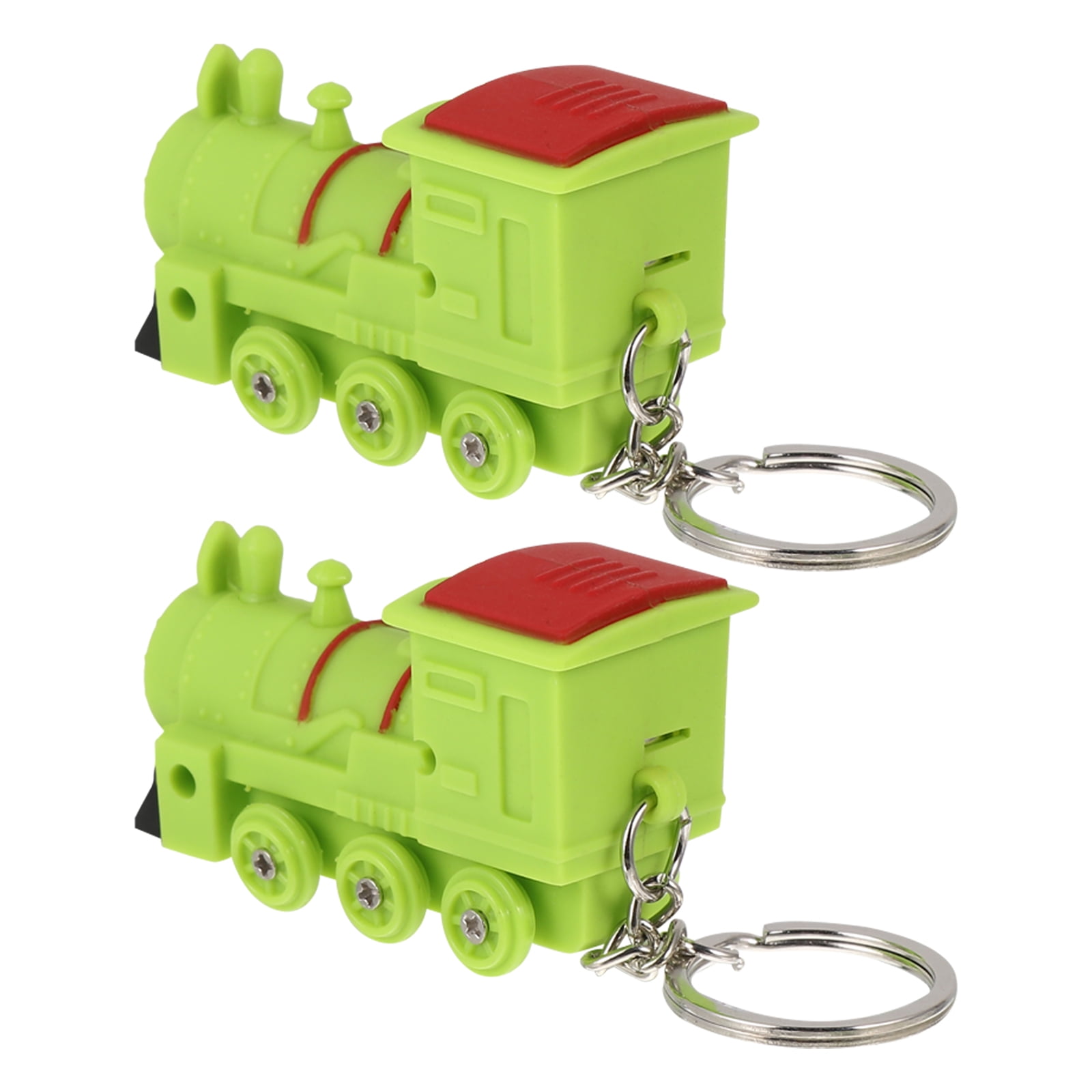 Livoty Cute Train Keychain with LED Light and Sound Keyfob Kids Toy Key Ring Gift 