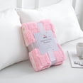 thumbnail image 5 of Fleece Twin Size Blanket for Sofa Pink - Soft Lightweight Plush Cozy Fuzzy Checkered Warm Winter Blanket Microfiber, 60x80 inches, 5 of 6