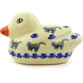 thumbnail image 3 of Polish Pottery 3¾-inch Duck Figurine (Boo Boo Kitty Paws Theme) Hand Painted in Boleslawiec, Poland + Certificate of Authenticity, 3 of 6