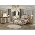 thumbnail image 6 of Acme Gorsedd Eastern King Bed in Cream Fabric and Antique White, 6 of 6