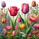 thumbnail image 1 of (K1744) Serie Flores Y Plantas Jardín Primavera Con Diamantes Redondos Pintura Diamantes Resina 30*30CM, 1 of 9