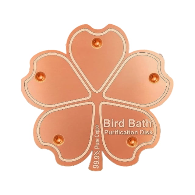 Outdor 1Pcs Bird Bath Disc Pure Copper Bird Bath Purification Disk 4Inch 0.7MM Thick Self Cleaning Design For Clean Water All Year Disks For Outdoor Birdbaths Bowls Founta