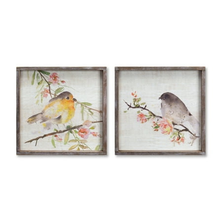 UPC 746427701587 product image for Pack of 4 Country Rustic Decorative Framed Bird Water Colored Plaques 16.5