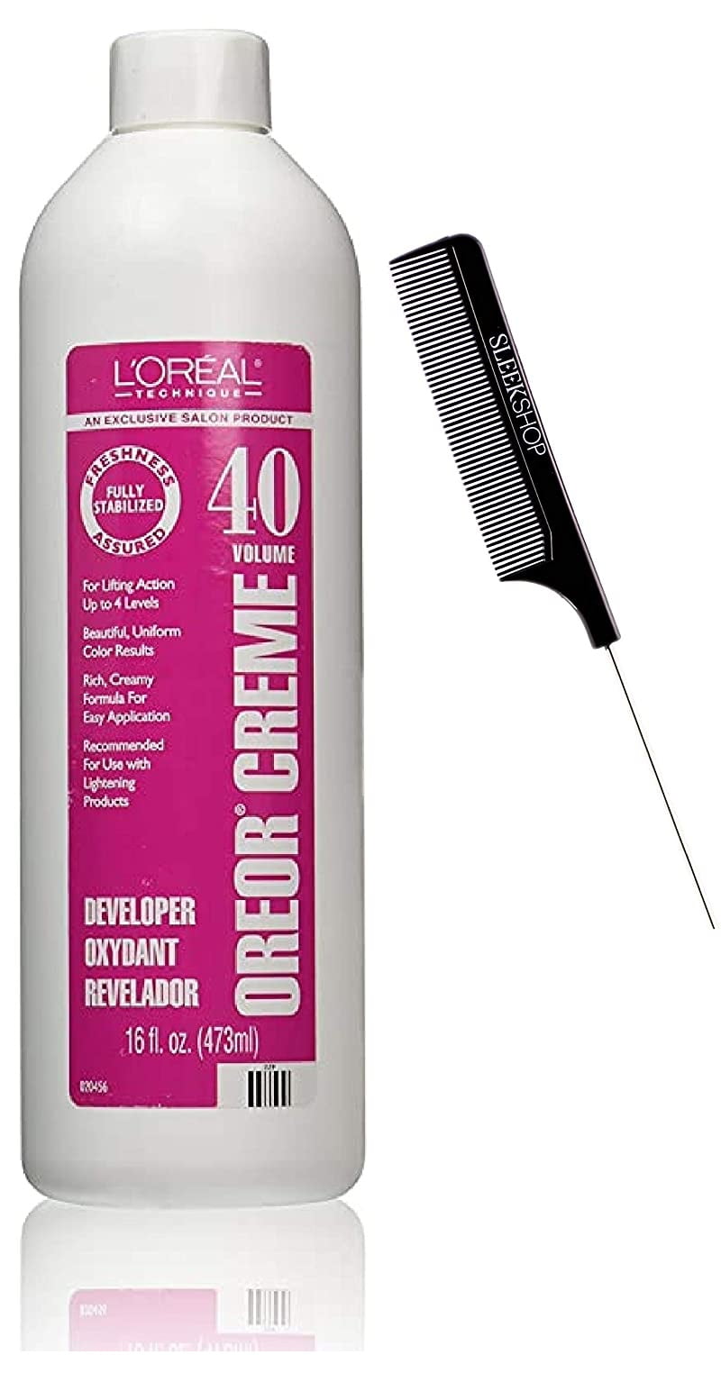 L'oreal DiActivateur - 6 Volume / 1.8% Dia Richesse & Dia Light Developer  Activator Oxidant by LoreaI Hydrogen Peroxide for Hair Color, 33 oz (w/  SLEEKSHOP PINK Comb) Creme Haircolor Dye Activateur 