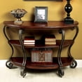 thumbnail image 2 of Simple Relax Wooden Sofa Table With Metal Frame in Brown Cherry Finish, 2 of 5