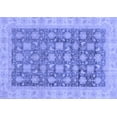 thumbnail image 1 of Ahgly Company Machine Washable Indoor Rectangle Oriental Blue Modern Area Rugs, 4' x 6', 1 of 4