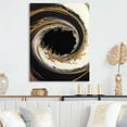 thumbnail image 2 of Designart Black And Gold Circle V Canvas Wall Art, 2 of 5