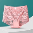 thumbnail image 2 of HVOBTTY Women's Plus Size No Show Brief Underwear High Waist Hollow Butt Lifting Crotch Pink, XXXXL, 2 of 4