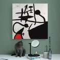 thumbnail image 4 of Posters Painter Joan Miró Woman And Birds in The Night Aesthetic Print Art Wall Painting Decor 16x16inch(40x40cm), 4 of 5