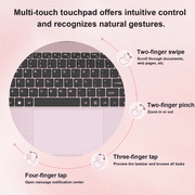 RNRUO 15.6 Pink Laptop Computer, 8GB RAM 256GB SSD, Intel 6500Y with 2 Cores, up to 3.4GHz, FHD Display, Office 2024, WiFi5 BT5.0, PC Laptop for Business, Student, Office