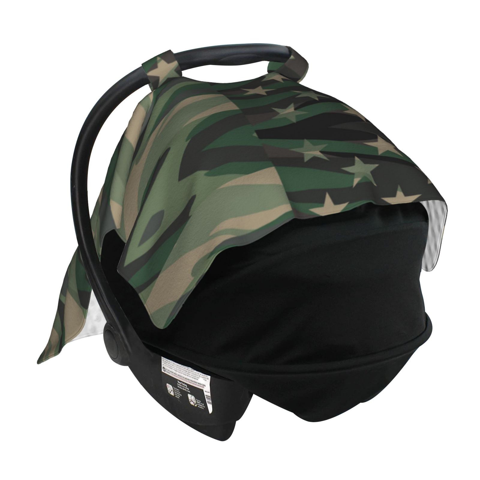 Car Seat Cover Baby - Jungle Green Camo USA Flag Breathable Infant Car Seat Cover for Baby Carseat, Lightweight Comfort Baby Essentials Must Haves Newborn Stuff for Girl Boy