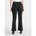 thumbnail image 3 of Time and Tru Women's Faux Suede Flare Pants, 30" Inseam, Sizes XXS-XXL, 3 of 5
