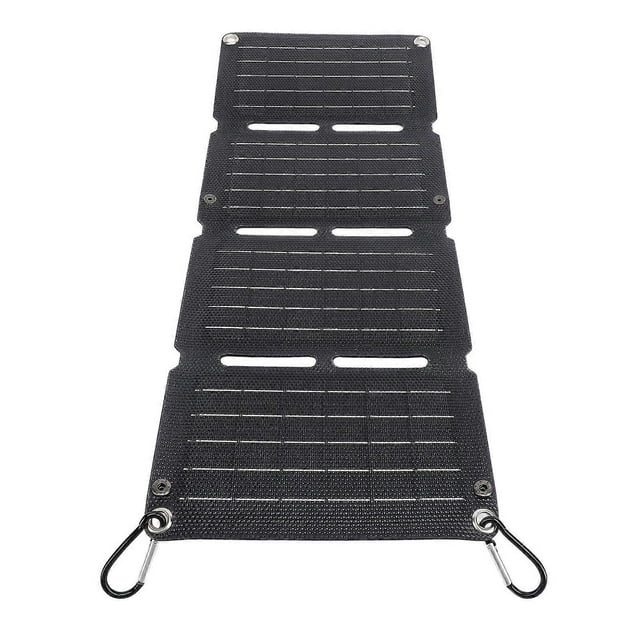 Panneau solaire pliable 40 W en silicium monocristallin, charge rapide, double sortie USB, régulateur, panneau solaire portable 4 plis