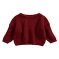 thumbnail image 1 of MesaSe Toddler Baby Kid Girl Boy Sweaters Warm Long Sleeve Knitted Tops Pullover Candy Color Fall Spring Clothes, 1 of 7