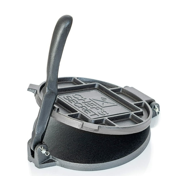 Prensa para tortillas Chef's Secret de hierro fundido de 20 cm