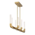 thumbnail image 5 of Del Mar 8-Light LED Linear Chandelier in Warm Brass by Breegan Jane, 5 of 7