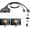 grey black, variant on HDMI Splitter 1 in 2 Out 4k 30hz HDMI Cable 2.0 Male to Dual Female with Power USB Cable for HD, LED, LCD, TV Dual Monitors Duplicated-Mirror Support 1080P 3D Full HD