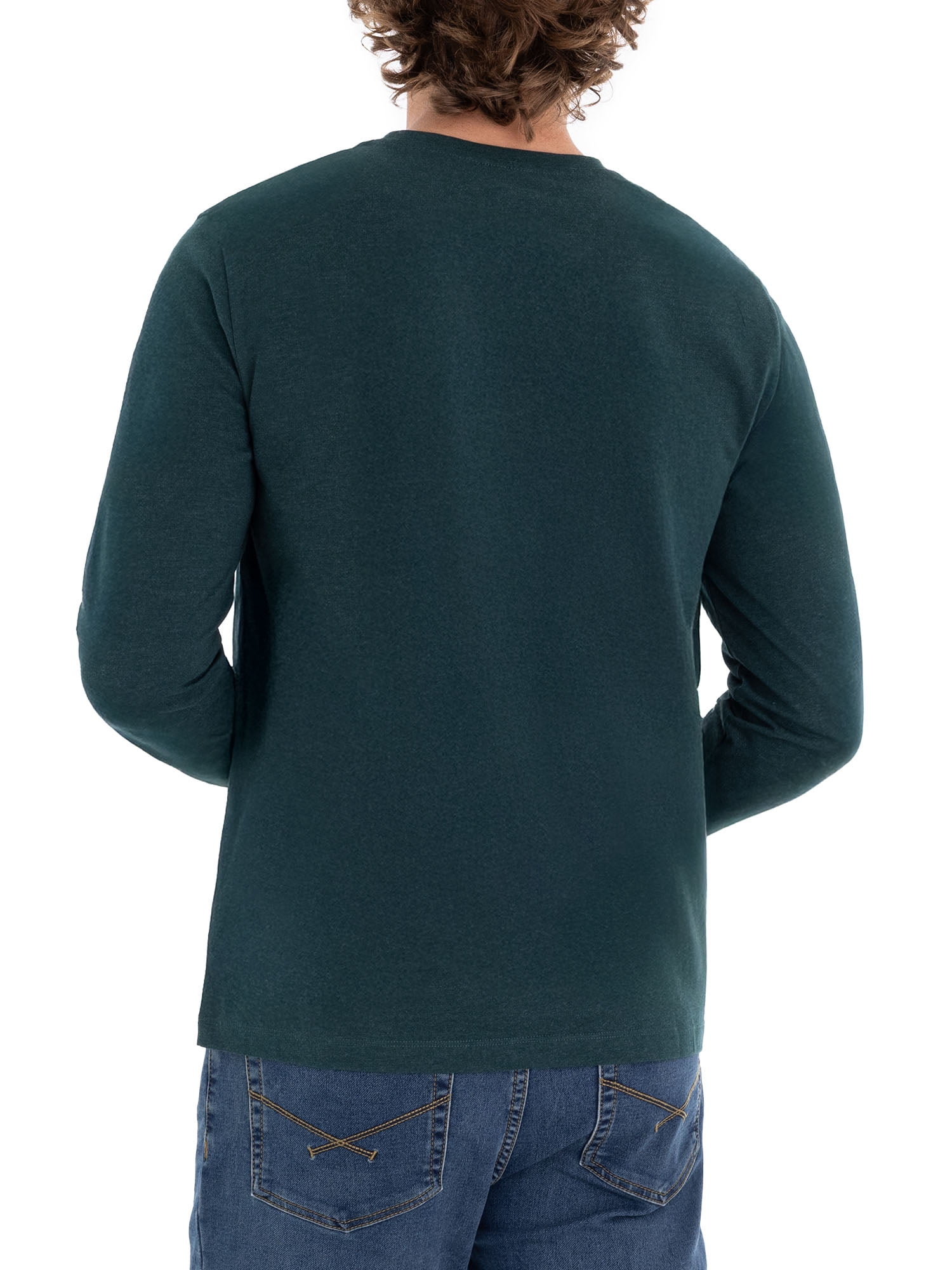 U.S. Polo Assn. Men's Cotton Crewneck Tee with Long Sleeves, Sizes S-XL