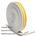 thumbnail image 3 of Self-Adhesive Windproof Seal Door Exclusion Gap Filling 1200 x 1.5 x 0.6 Cm White Durable Adhesiveness 2Pack, 3 of 3