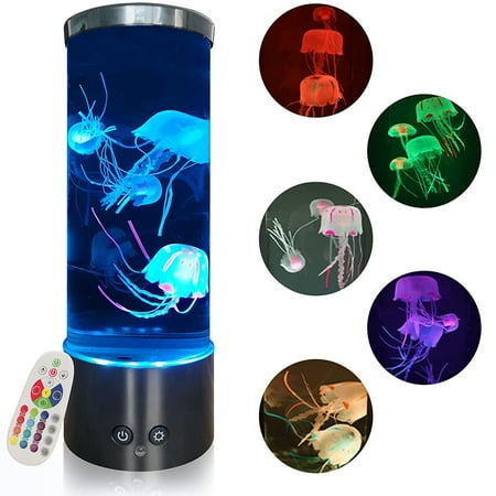

GZQJFMY Led Light Color Changing Light Round Led Lava Lamp with Remote Control Usb Aquarium Suitable for Home office Desk Room Decoration Gifts for Children and Adults