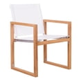 thumbnail image 1 of Meridian Furniture Tulum Blanc Cassé Résistant à l'Eau Chaise de Salle à Manger d'Extérieur avec Accoudoirs, 1 of 8