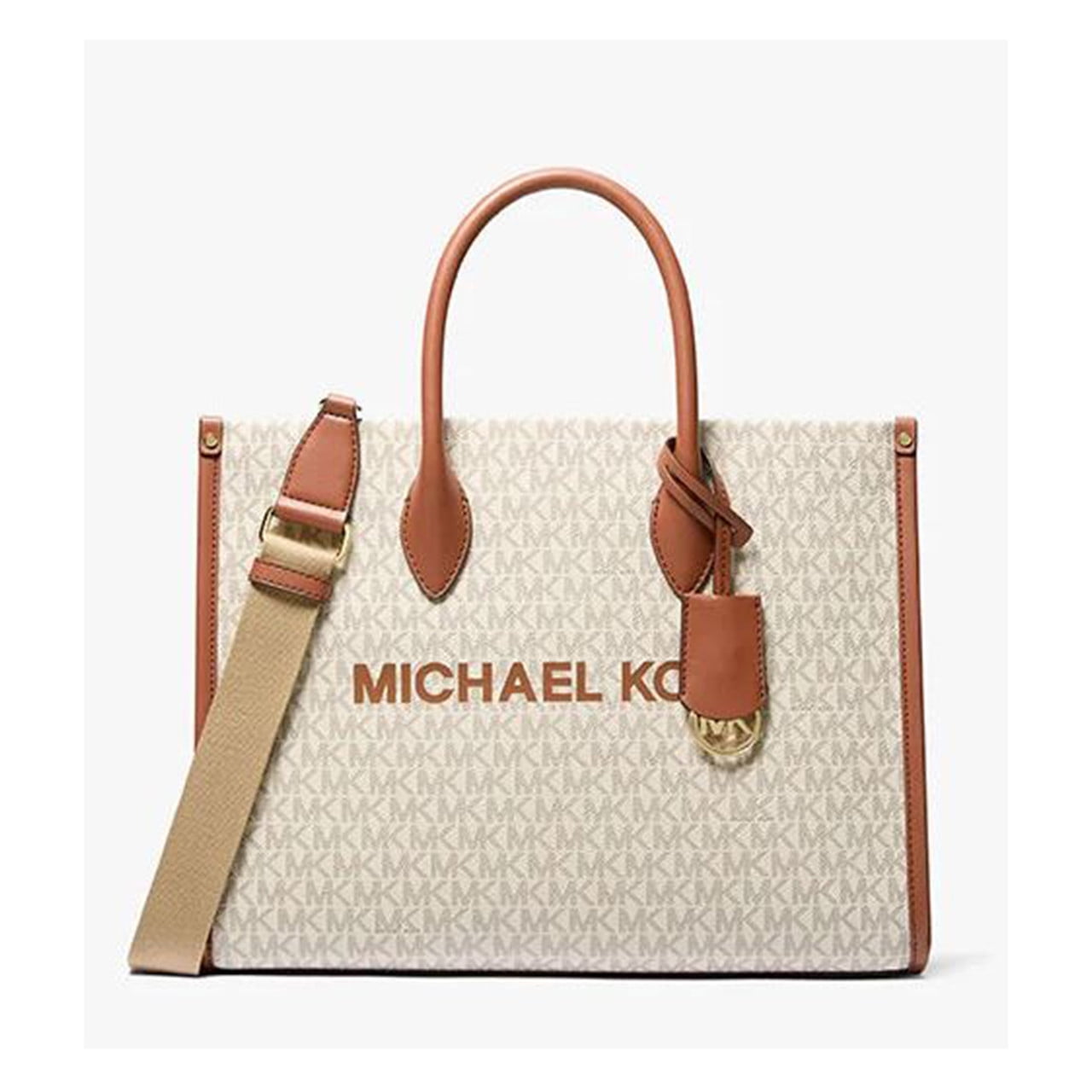 Michael Kors Womens Mirella Medium Pebbled Leather Tote Bag