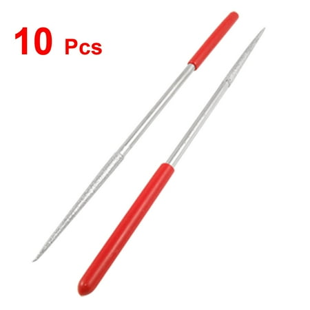 Unique Bargains Unique Bargains 10 Pcs Stone Glass Metal Grinding Rat Tail Diamond Needle Files