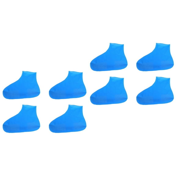 unbranded 4 Pairs of Latex Shoes Covers Convenient Rain Shoe Protectors Professional Rain Shoe Covers