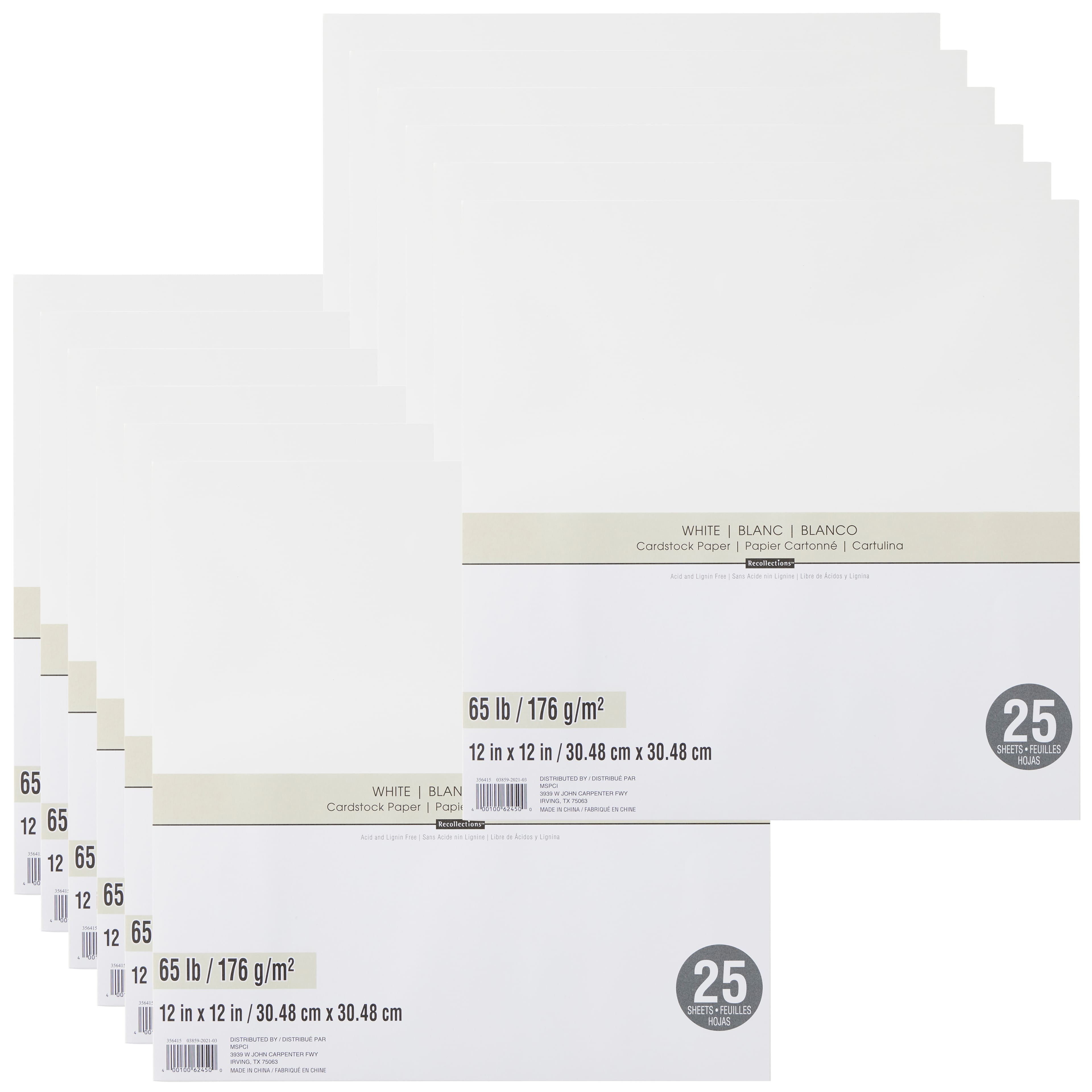 MICHAELS Bulk 12 Packs 25 ct. (300 total) 12" x 12" Cardstock Paper by