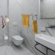 thumbnail image 4 of Juego de accesorios para baño de 5 piezas, incluye toallero de 16 pulgadas, aro para toallas, soporte para papel higiénico con estante, 2 ganchos, plateado, 4 of 5