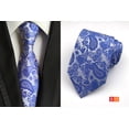 thumbnail image 2 of Formal Pattern Ties for Men, 3-Pack - Jacquard Woven Construction with Classic Stripes and Checks, Ideal for Professional and Wedding Events, 2 of 4