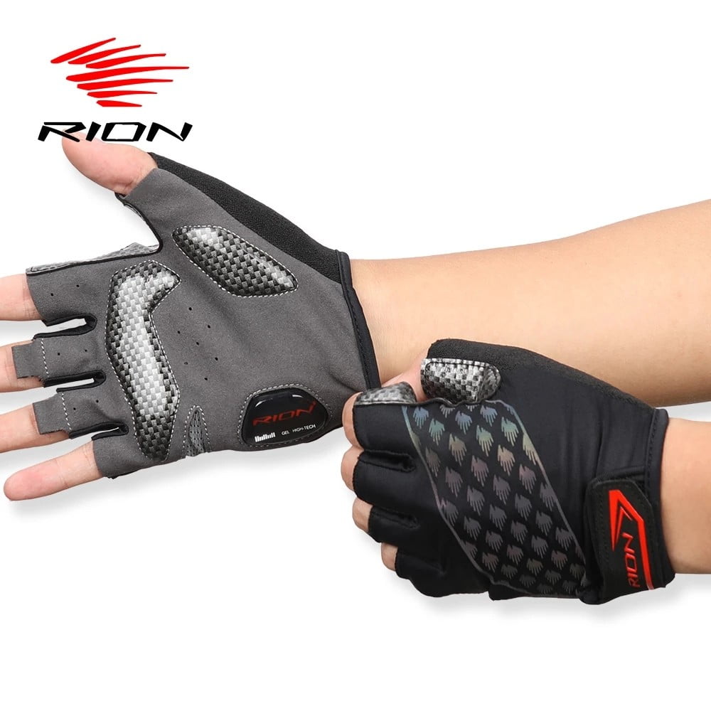 Cycling Bike Gloves Padded Half Finger Bicycle Gloves Shock-Absorbing Anti-Slip Breathable MTB Road Biking Gloves for Men/Women 