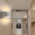 thumbnail image 3 of Creativity Geometry Up Down Glow Wall Lamp Anti-Breakage Plaster Lamp Body Wall Light Soft Light Eye Protection Bedroom Reading Light Living Room Restaurant Corridor Lights, 3 of 6