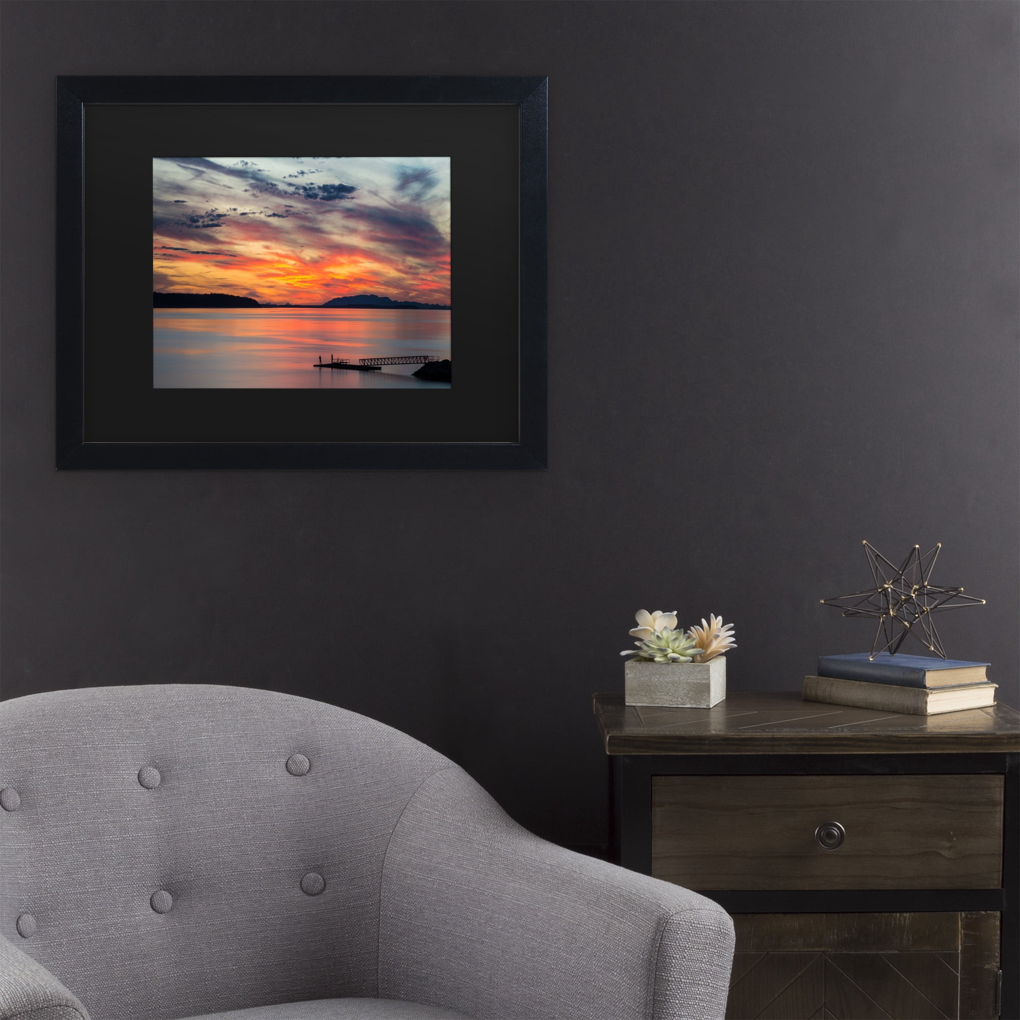 Trademark Fine Art 'Sunset Pier' Canvas Art by Pierre Leclerc