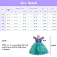thumbnail image 3 of Girls Ariel Mermaid Princess Dress Birthday Party Christmas Cosplay Outfit, 3 of 7