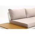 thumbnail image 4 of Dextrus 6-Piece Aluminum Patio Furniture Set, Outdoor L-Shaped Sectional Sofa with Plastic Wood Side Table and Soft Cushion for Backyard Poolside, Porch(Beige), 4 of 8