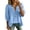 Blue, variant on Blouse for Women 1/2 Sleeve V Neck Spring Summer Loose Half Sleeve Pullover Top Black XXL