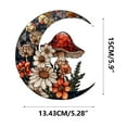 thumbnail image 2 of Acrylic Moon Mushroom Wall Hanging Floral Painting Ornament Indoor Outdoor Whimsical Garden Decor Artistic Home Hanging Nature Themed Gift, 2 of 6