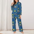 thumbnail image 2 of Logiee Animals1 Print Womens Pajamas Set,Long Sleeve Sleepwear,Button Down Lounge Set 2 Pieces,Soft Nightwear Pjs Set-Medium, 2 of 7