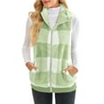 thumbnail image 2 of WNEGSTG Winter Coats for Women Fleece Lightweight Plaid Vest Cozy Cardigan Zipper Womens Jacket with Pocket, 2 of 6
