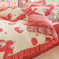 thumbnail image 1 of Sanrio Cartoon Hello Kitty Pure Cotton Four-piece Set Cute Princess Style Bed Sheet Quilt Cover Pillowcase Three-piece Gift Set RJ, 1 of 7