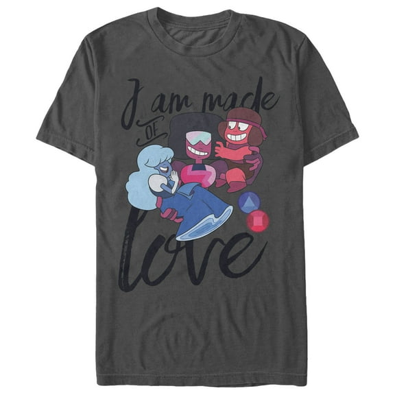 Men's Steven Universe Made of Love Graphic Tee Charcoal Small