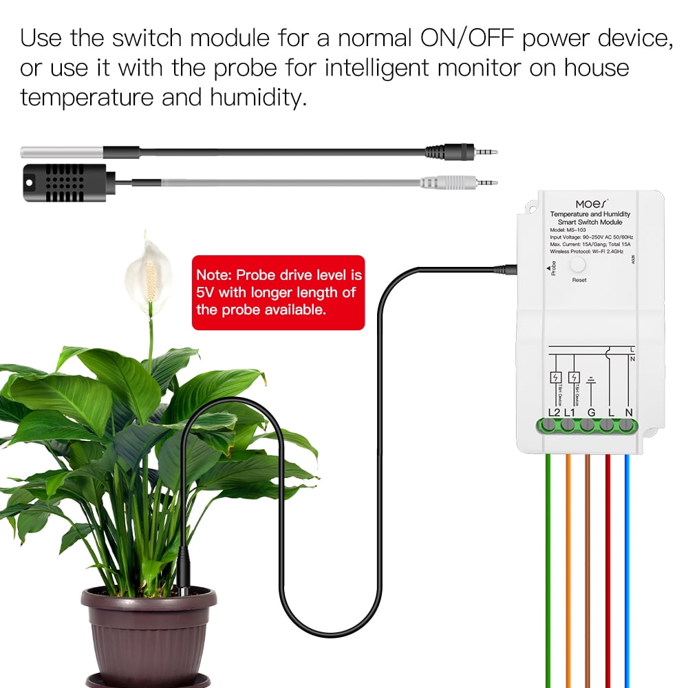 WiFi Control Monitor Temperature Humidity Countdown Repeat Single Timing Smart